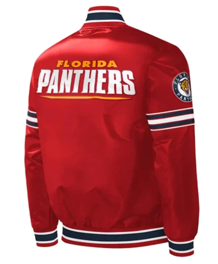 Florida Panthers Slider Red Varsity Jacket