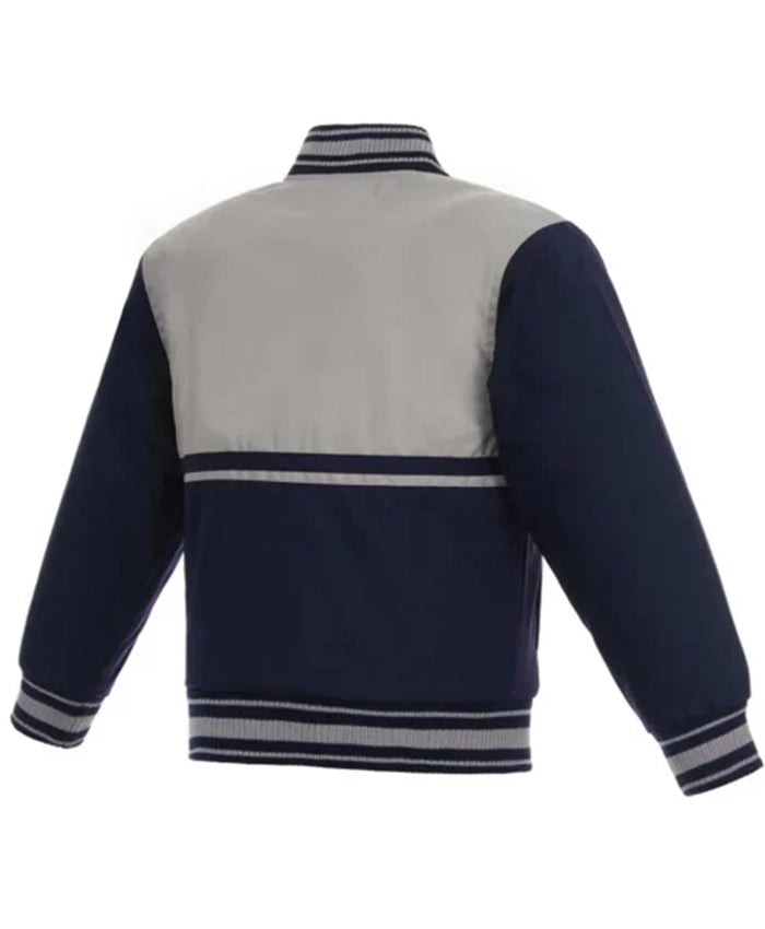 Florida Panthers Youth Navy Blue And Grey Varsity Jacket