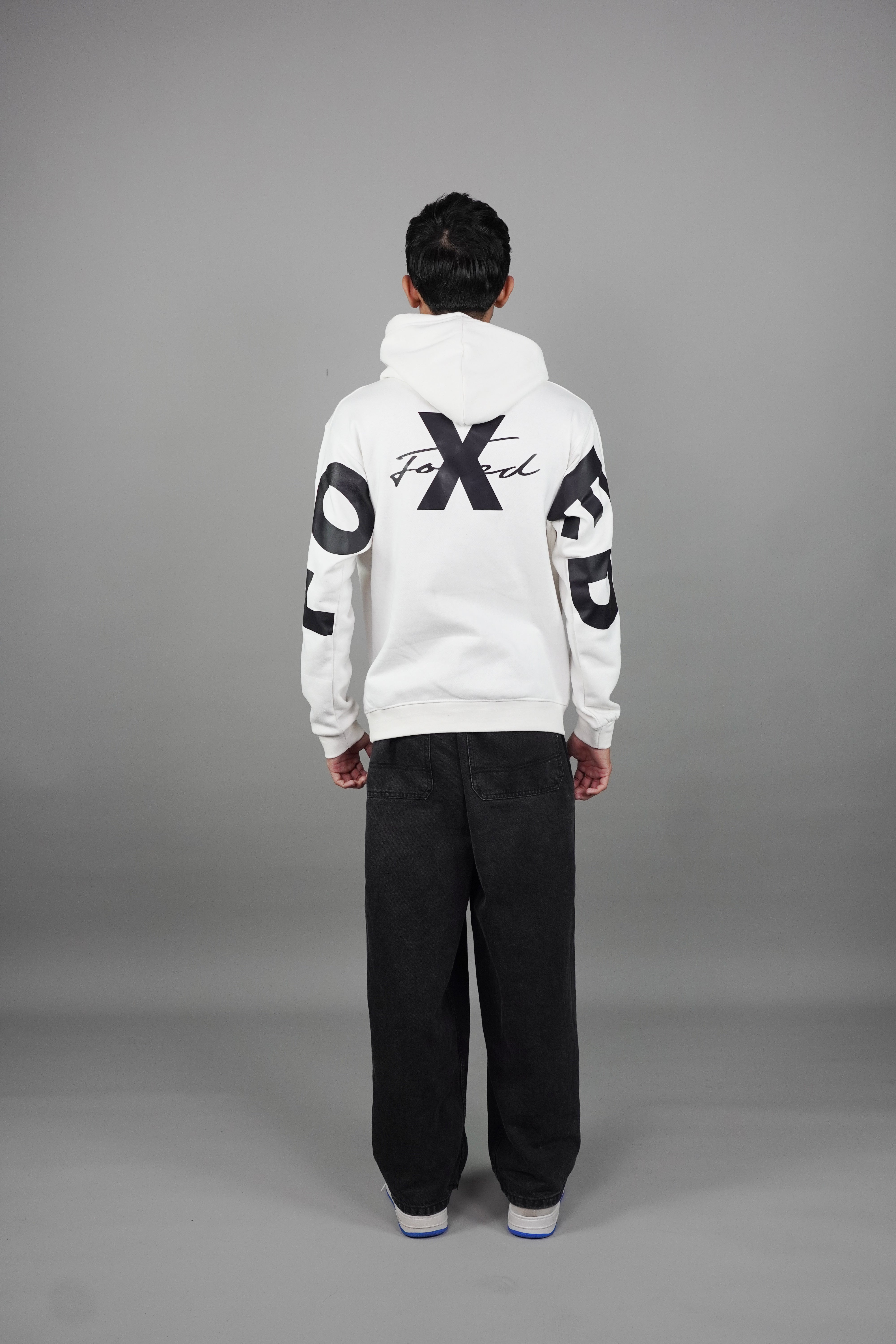 Men's Foxed White Hoodie