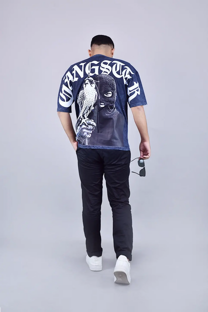 Gangster Vintage Acid Wash Oversized T-Shirt