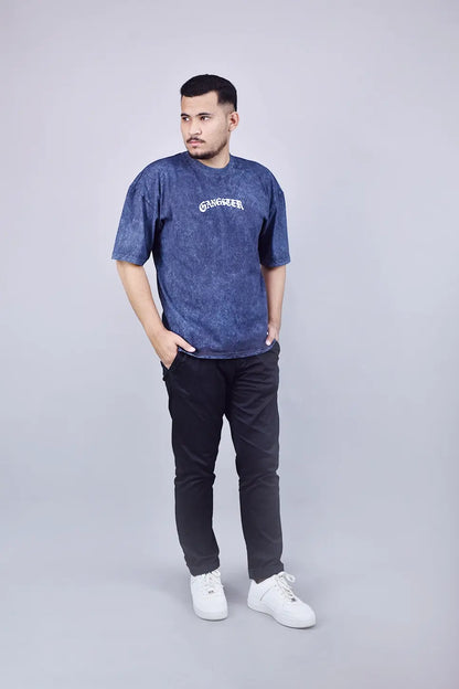 Gangster Vintage Acid Wash Oversized T-Shirt
