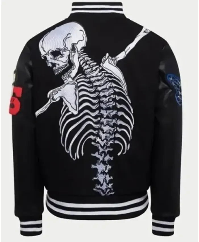 Godspeed Rod Skull James Blake Varsity Jacket
