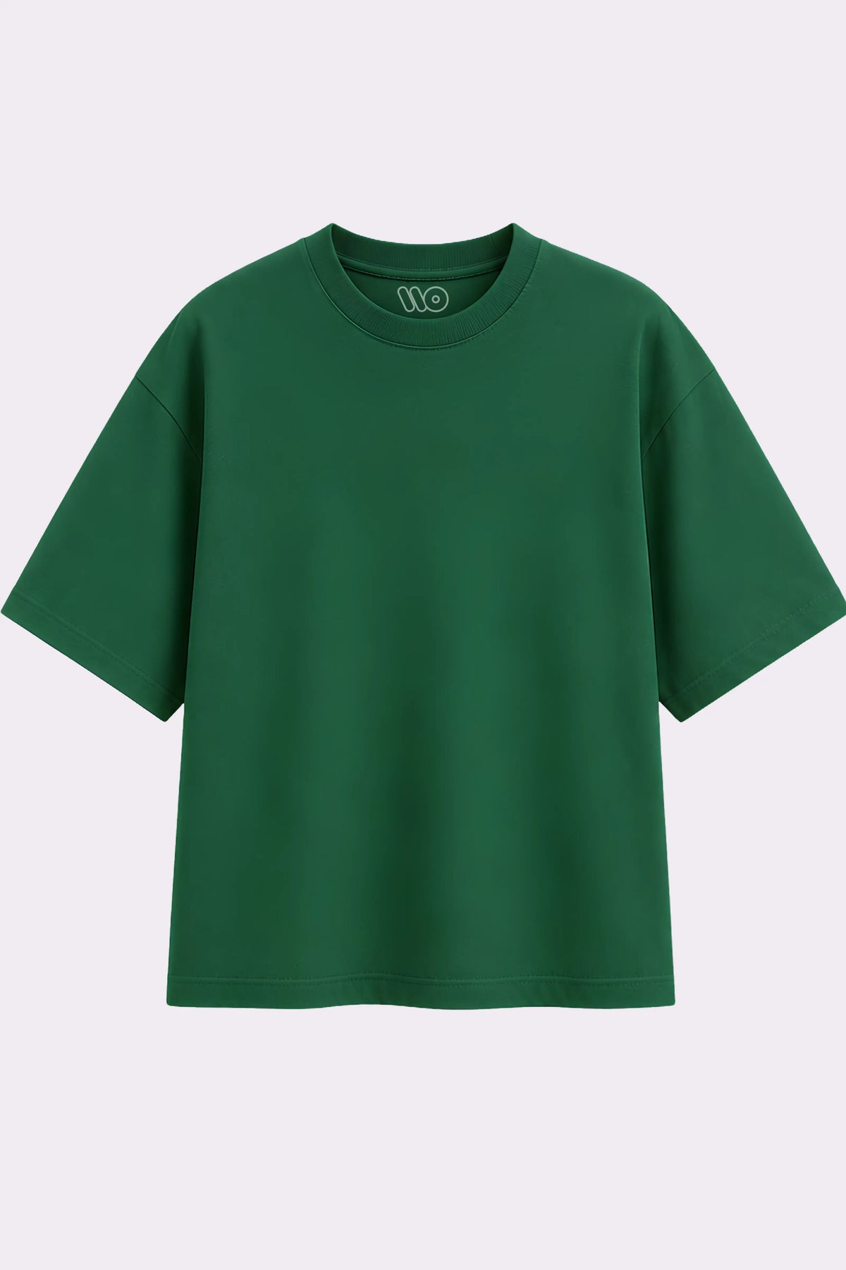 Green Drop Shoulder Plain T-Shirt
