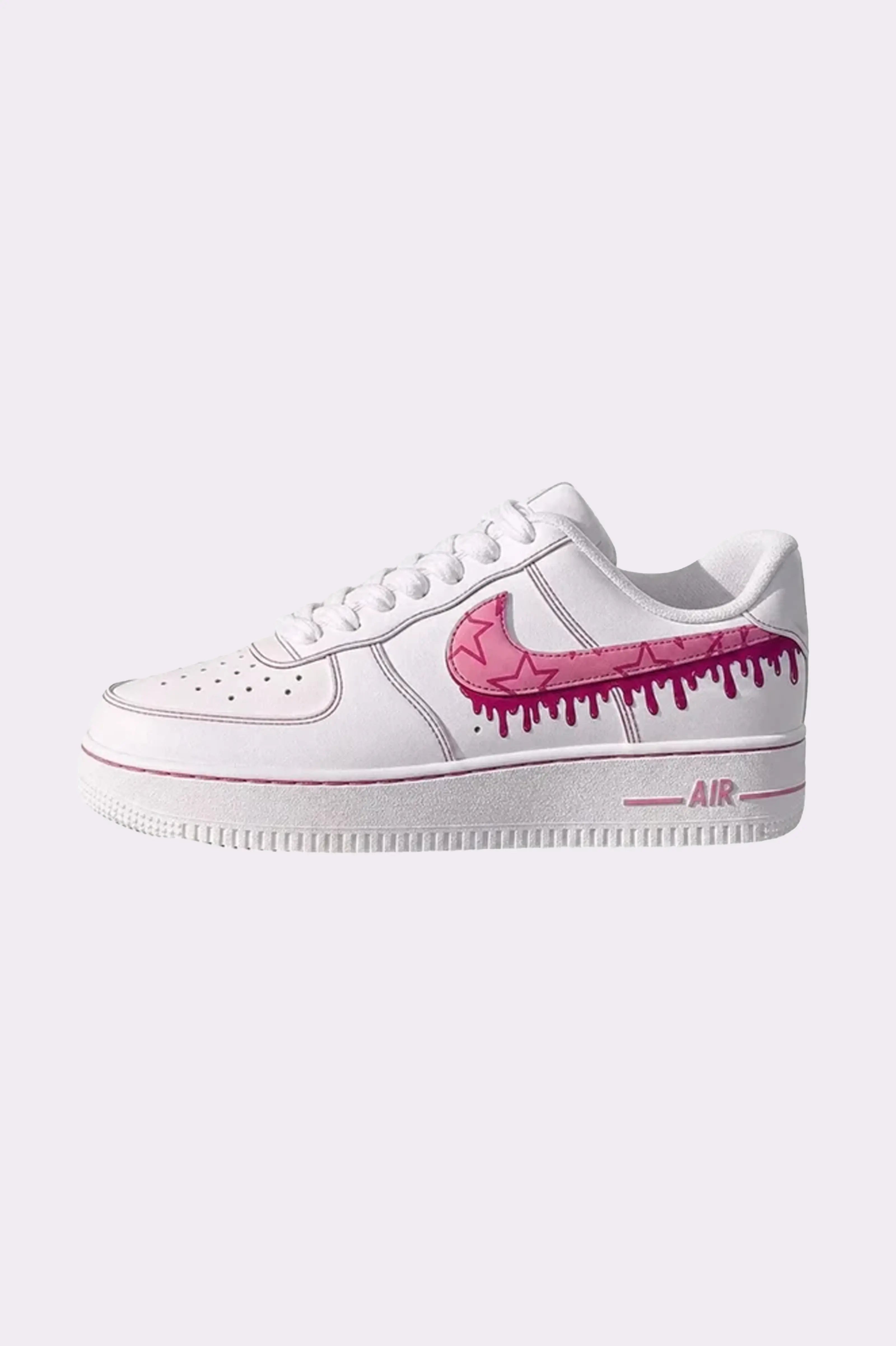 Hand Painted Pink Drip Sneakers