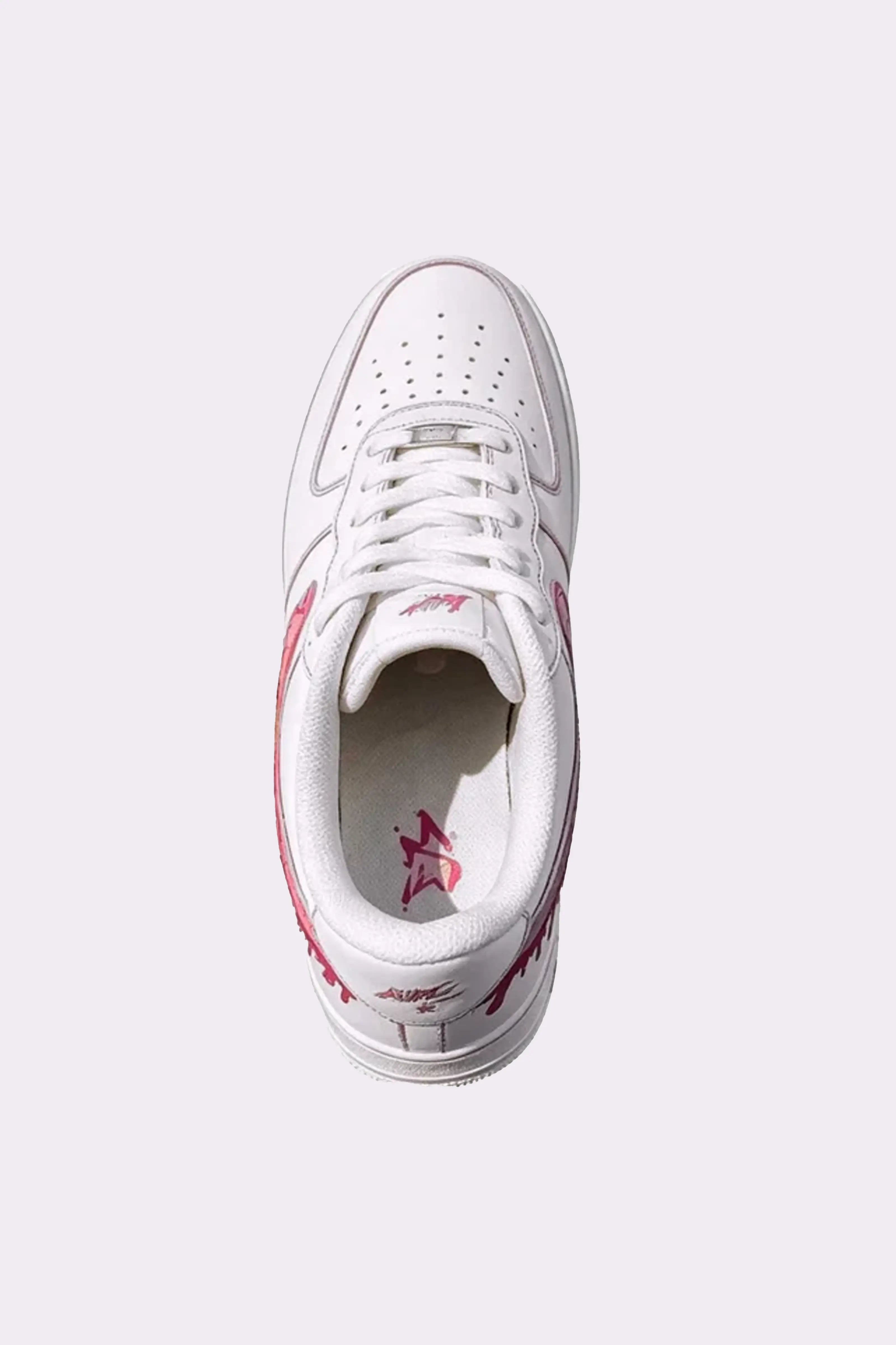 Hand Painted Pink Drip Sneakers