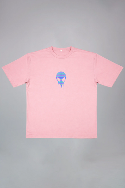 Holographic Alien Black Oversized T-Shirt