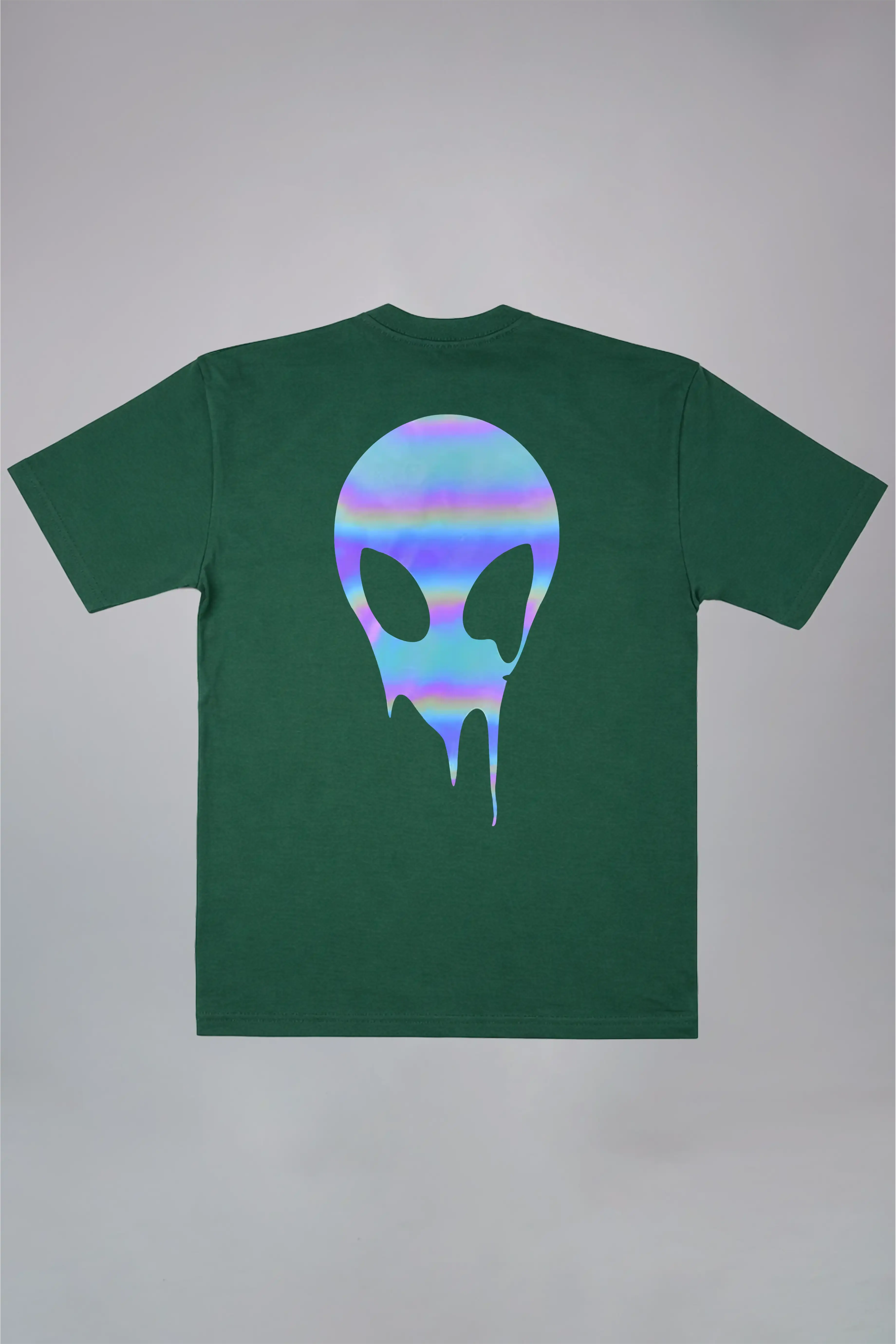 Holographic Alien Black Oversized T-Shirt