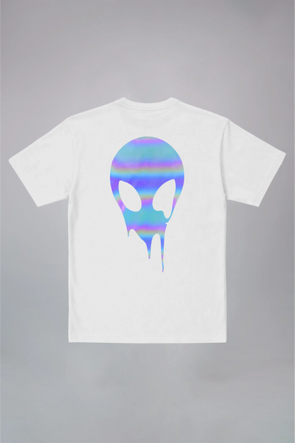 Holographic Alien Black Oversized T-Shirt