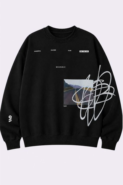 HUGO Deral Black Oversized Sweatshirt