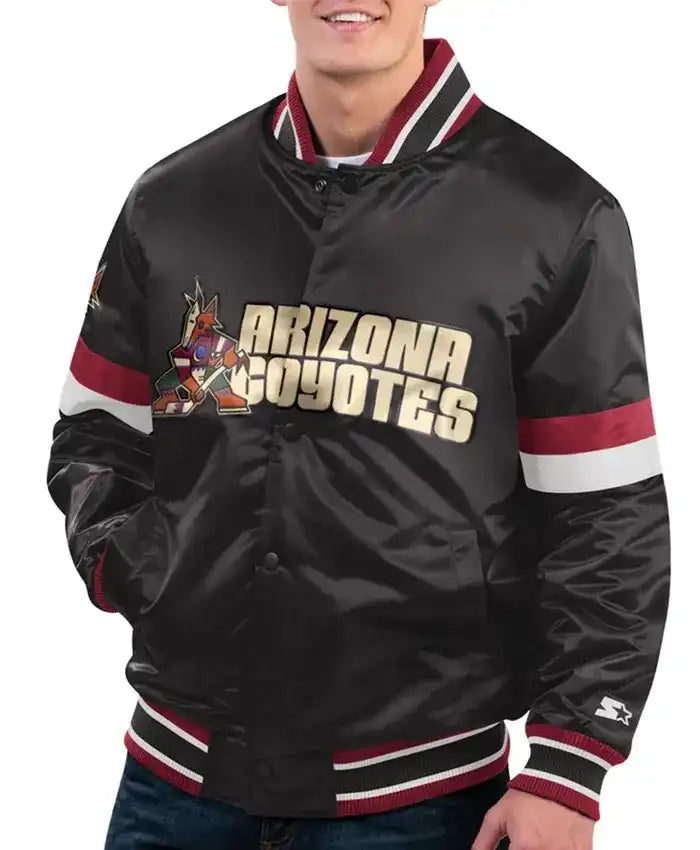 Home Game Arizona Coyotes Black Varsity Jacket