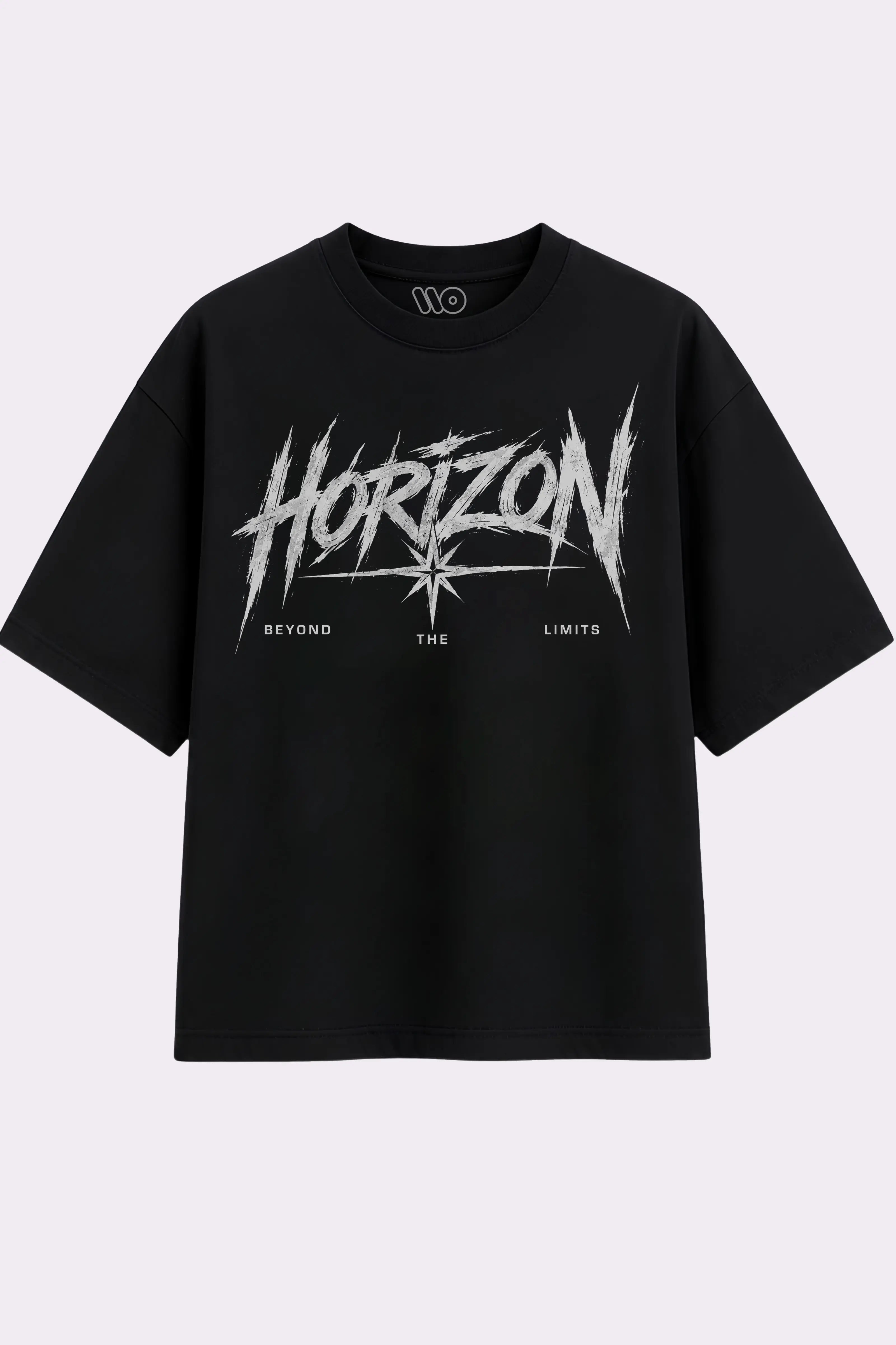 Horizon Beyond Limits Black Oversized T-Shirt