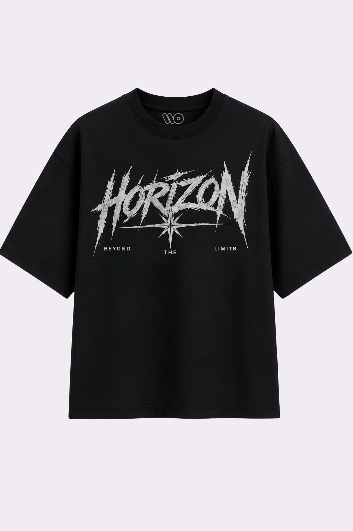 Horizon Beyond Limits Black Oversized T-Shirt