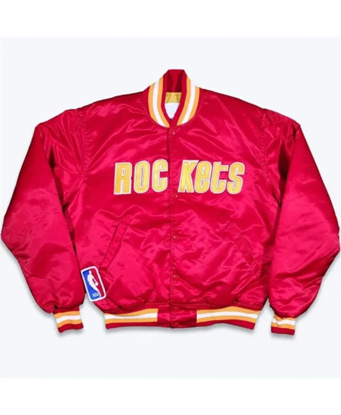 Houston Rockets 90s Red Varsity Jacket