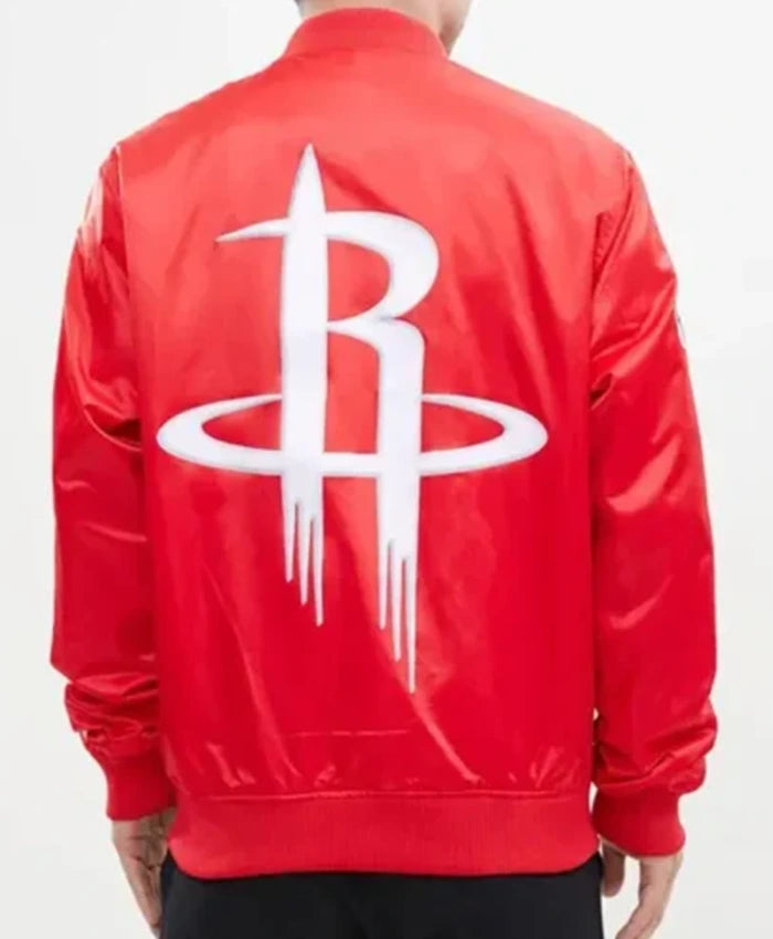 Houston Rockets Big Logo Red Varsity Jacket