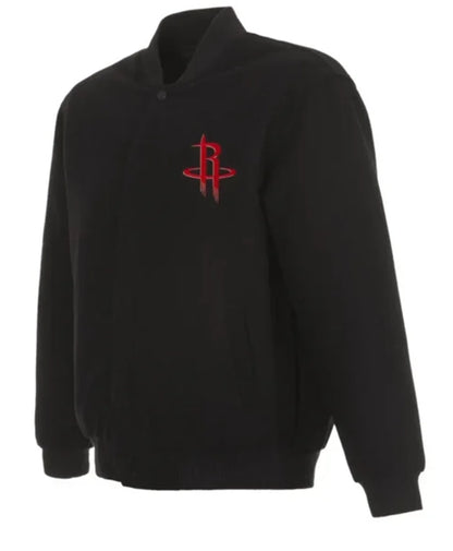 Houston Rockets Black Wool Varsity Jacket