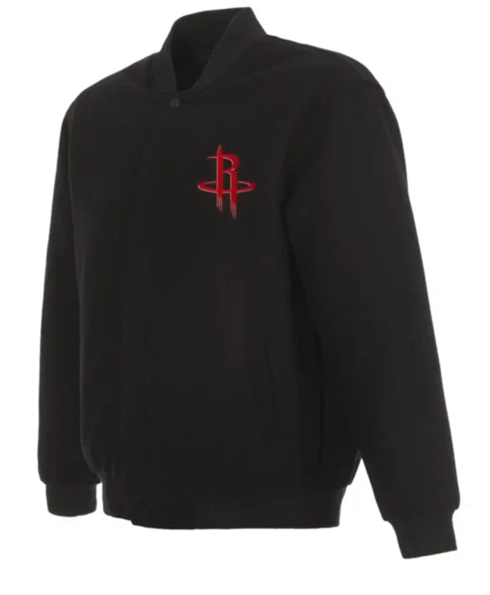 Houston Rockets Black Wool Varsity Jacket