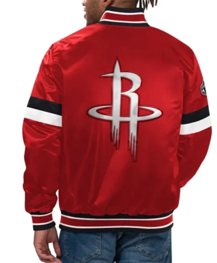 Houston Rockets Home Game Red Varsity Jacket