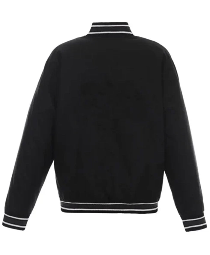 Houston Rockets Black Poly-Twill Varsity Jacket