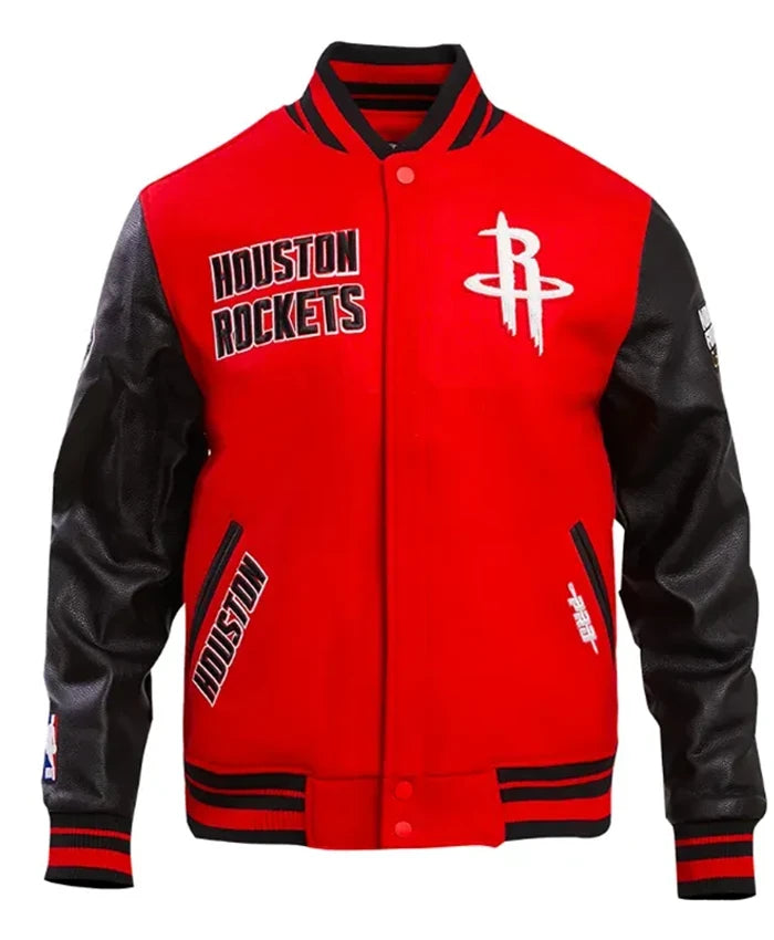 Houston Rockets Retro Classic Rib Varsity Jacket