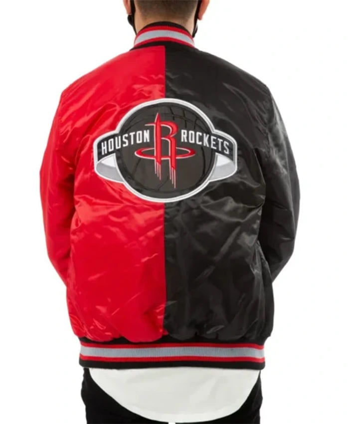 Houston Rockets Starter Red And Black Varsity Jacket