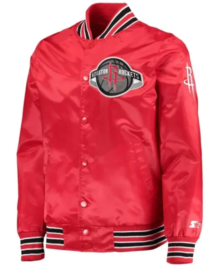 Houston Rockets The Diamond Classic Red Varsity Jacket