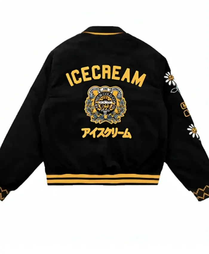 Ice Cream Team Black Varsity Jacket