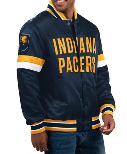 Indiana Pacers Home Game Navy Varsity Jacket