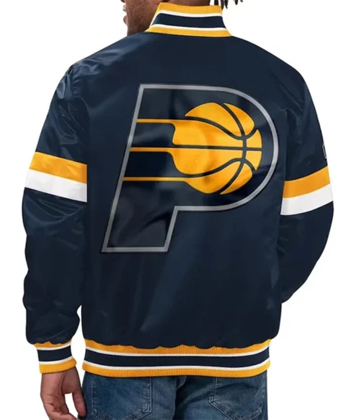 Indiana Pacers Home Game Navy Varsity Jacket