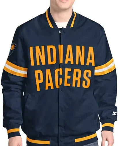 Indiana Pacers Scout Navy Blue Varsity Jacket