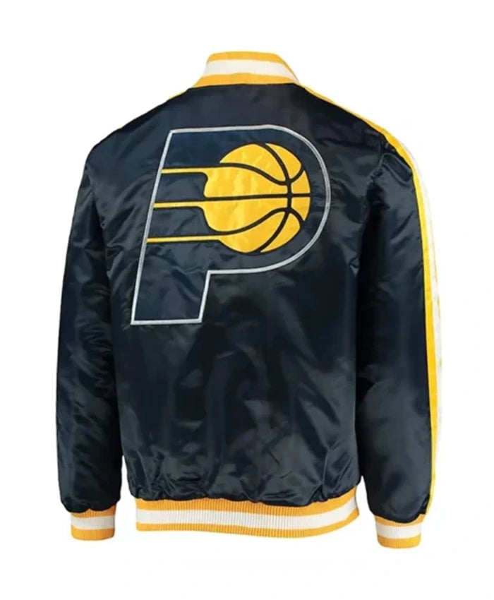 Indiana Pacers The Offensive Navy Blue Varsity Jacket