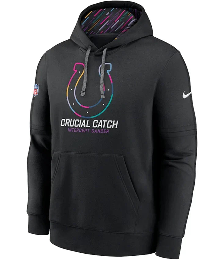Indianapolis Colts Crucial Catch Black Hoodie
