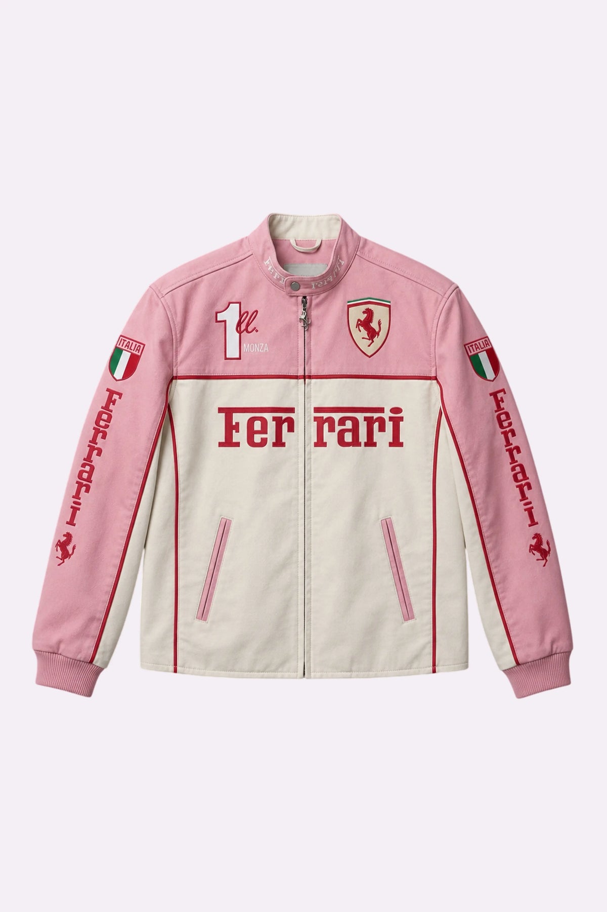 Pink Ferrari Patchwork Cotton Jacket