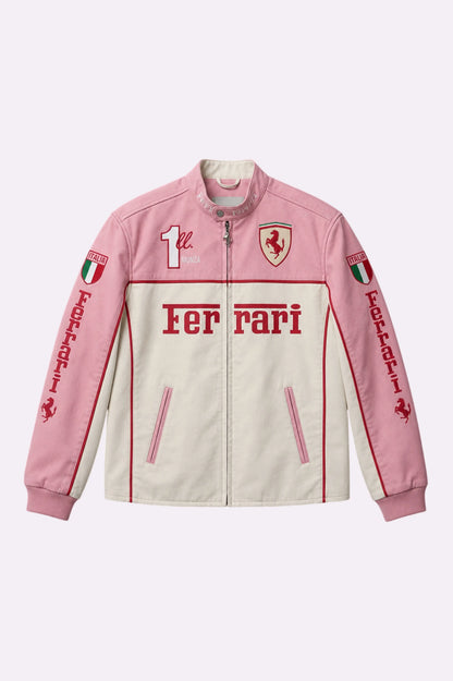 Pink Ferrari Patchwork Cotton Jacket