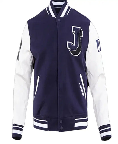 Jackson State University Navy and White Wool Varsity Jacket