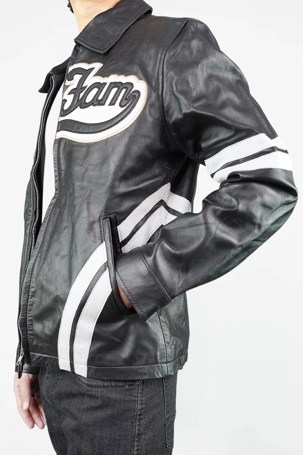 La Fam Retro Leather Jacket