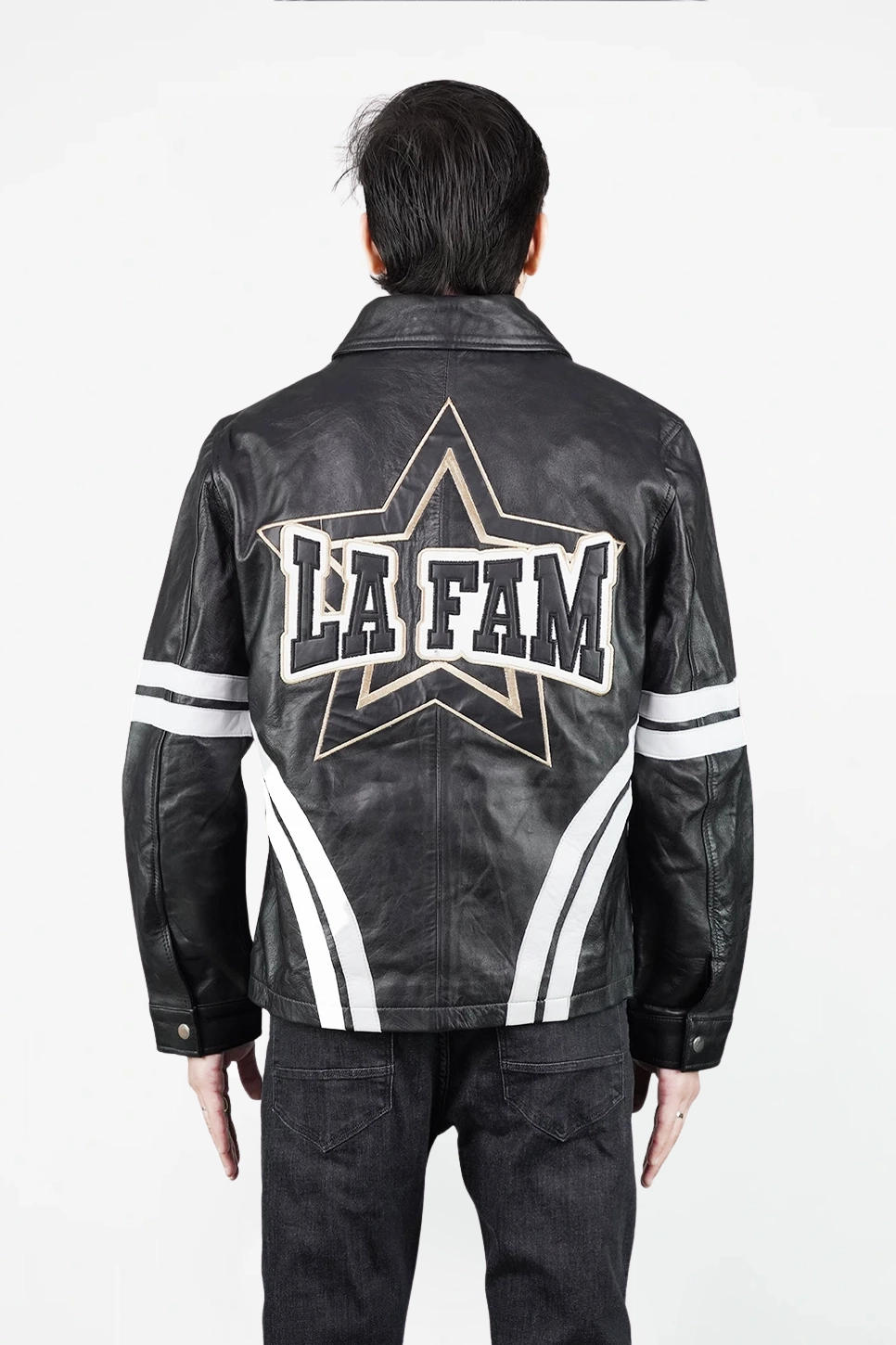 La Fam Retro Leather Jacket