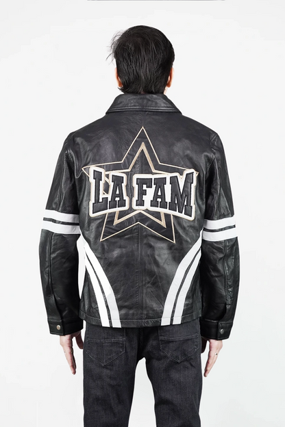 La Fam Retro Leather Jacket