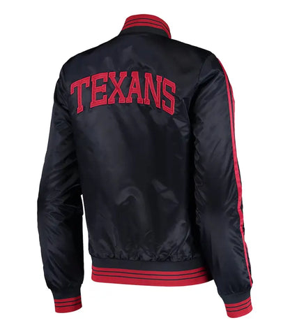 Lainey Houston Texans Satin Varsity Jacket