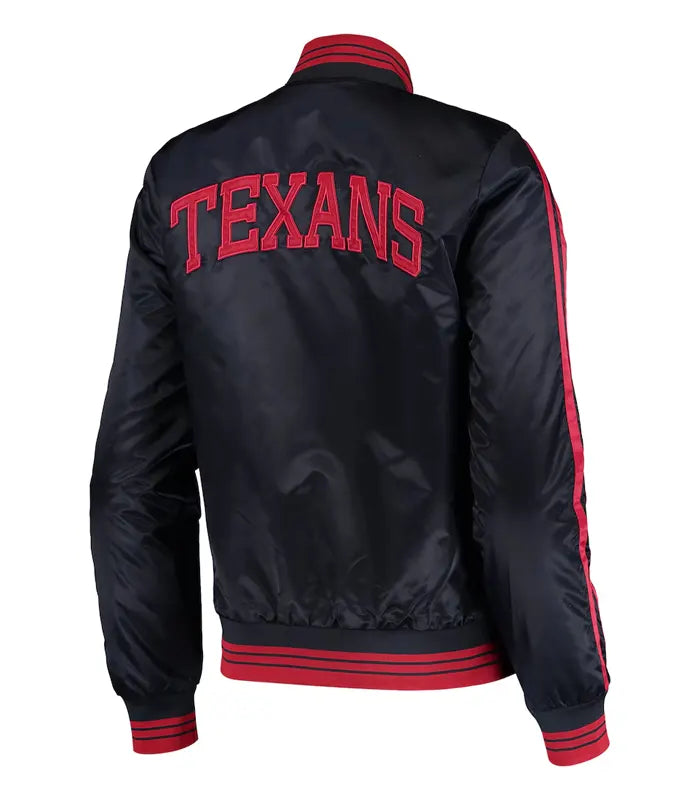 Lainey Houston Texans Satin Varsity Jacket