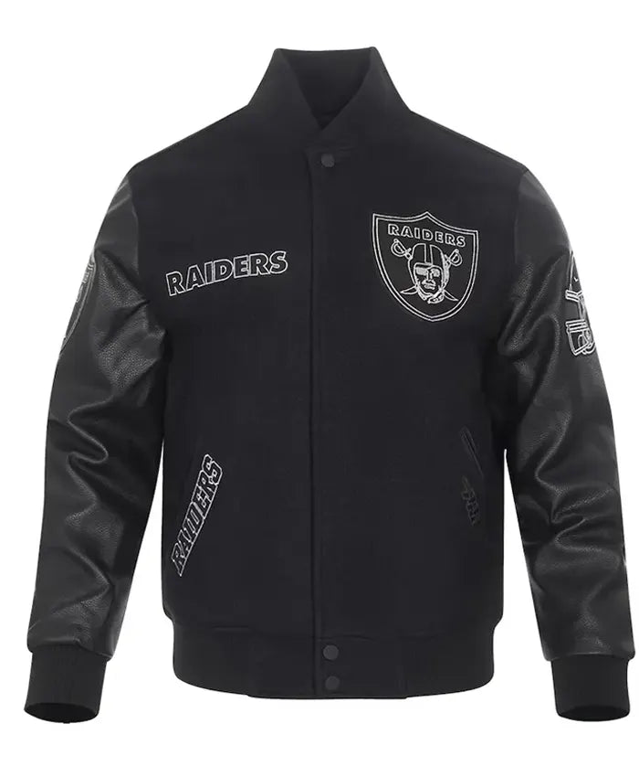 Las Vegas Raiders Black Varsity Jacket