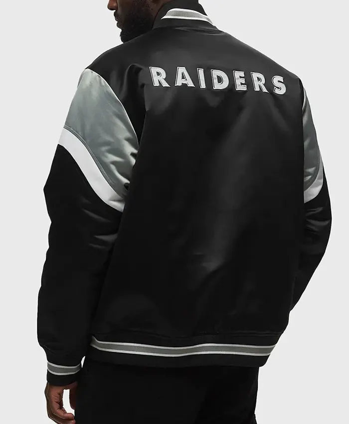 Las Vegas Raiders Black Heavyweight Varsity Jacket