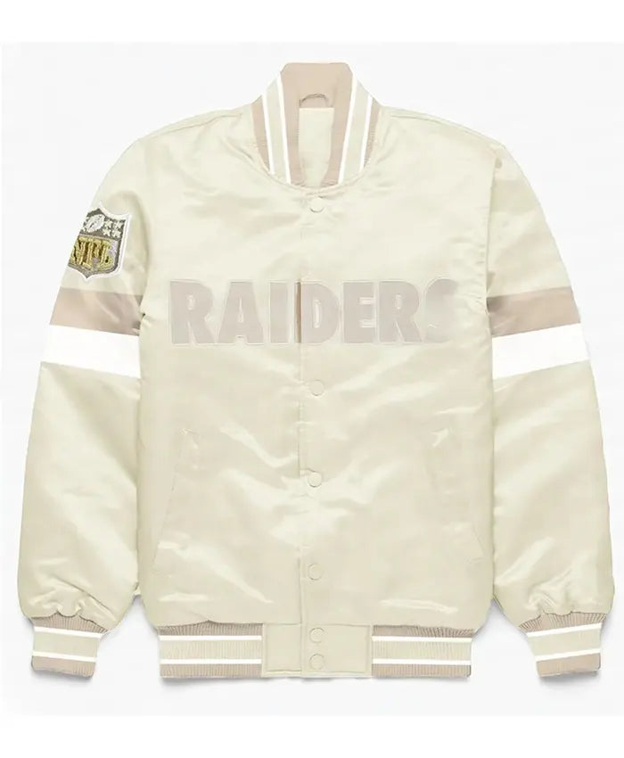 Las Vegas Raiders Home Game Pearl Varsity Jacket