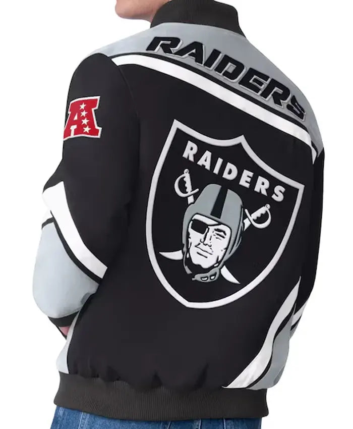 Las Vegas Raiders Maximum Racing Black Varsity Jacket