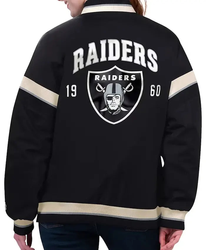Las Vegas Raiders Black Tournament Varsity Jacket