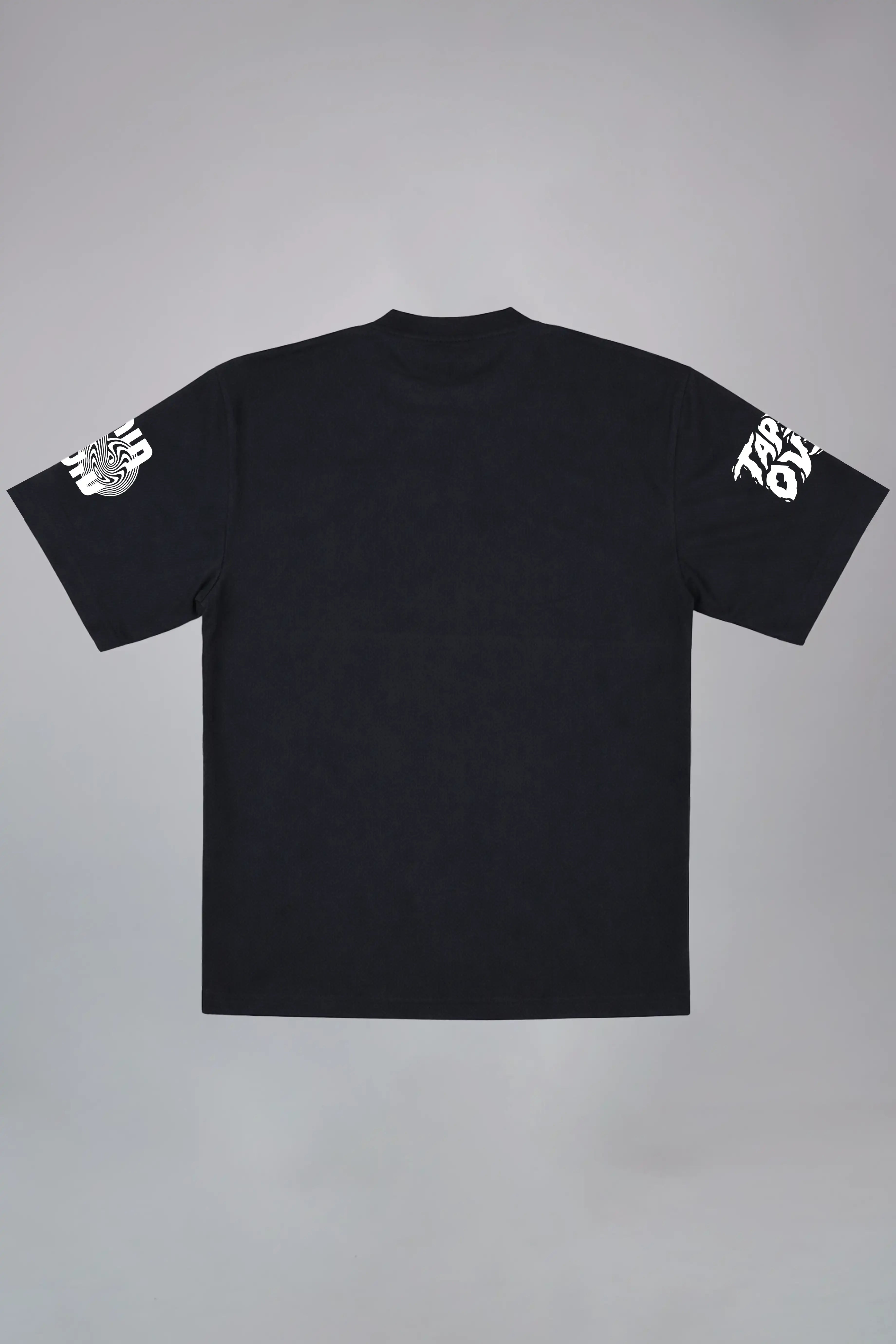 Liquid Black Oversized T-shirt Back look