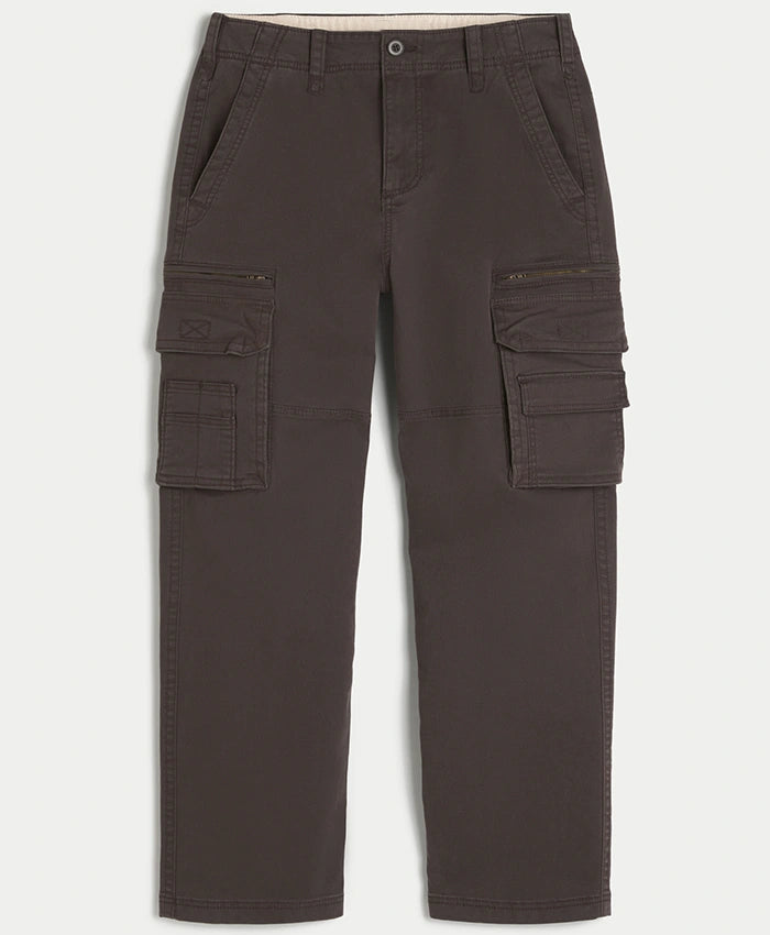 Loose Fit Cargo Pant - Dark Brown