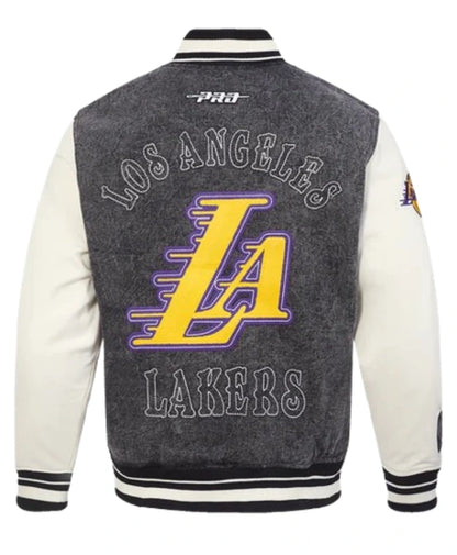 Los Angeles Lakers Denim Varsity Jacket