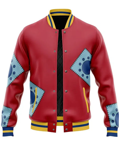 Luffy Wano Leather Varsity Jacket