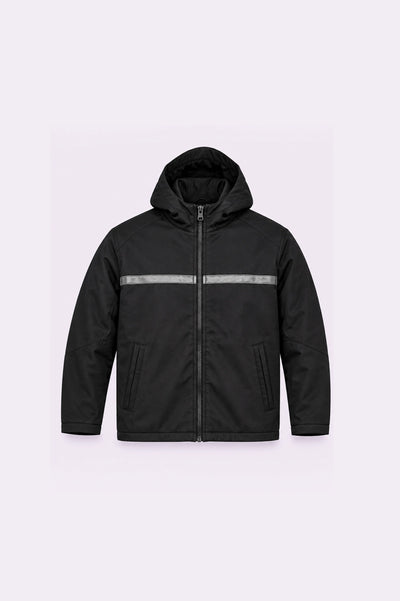Black Hooded Trucker Jacket
