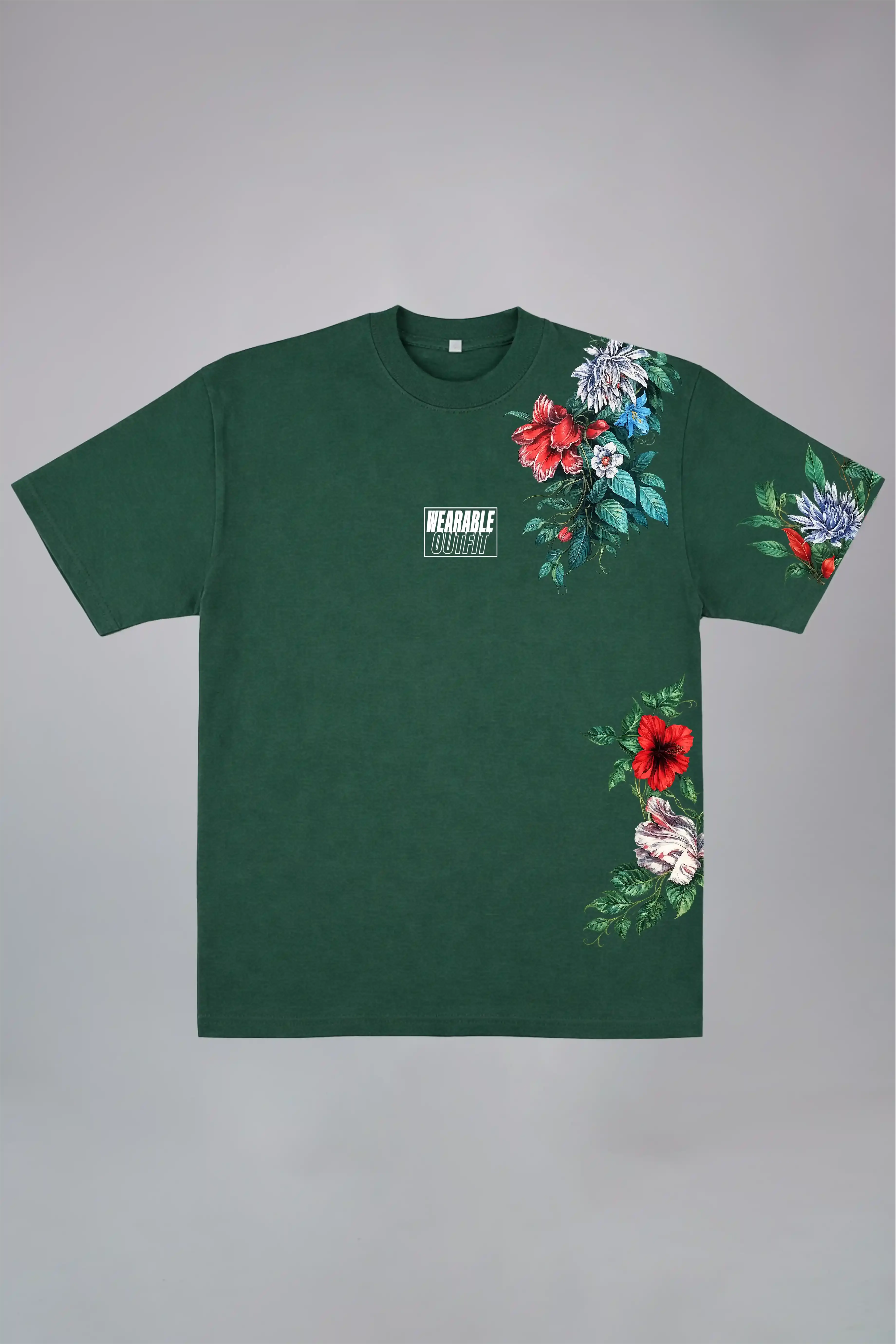 Midnight Floral Black Oversized T-Shirt